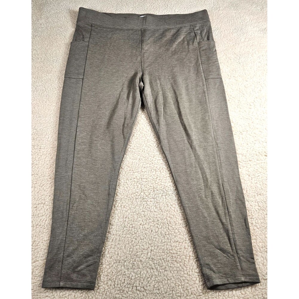 NWT LOFT Outlet Leggings XL Taupe Pull On Knit Stretch Pocket Yoga Pants Women